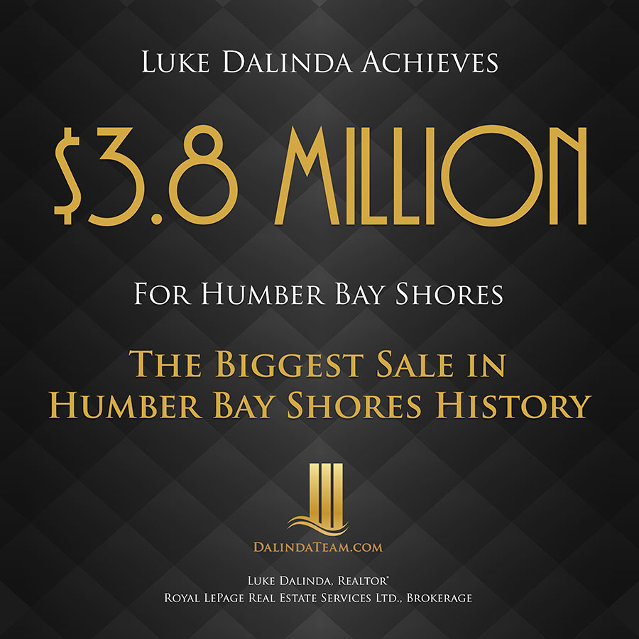 Luke Dalinda achieves $3.8 million for humber bay shores